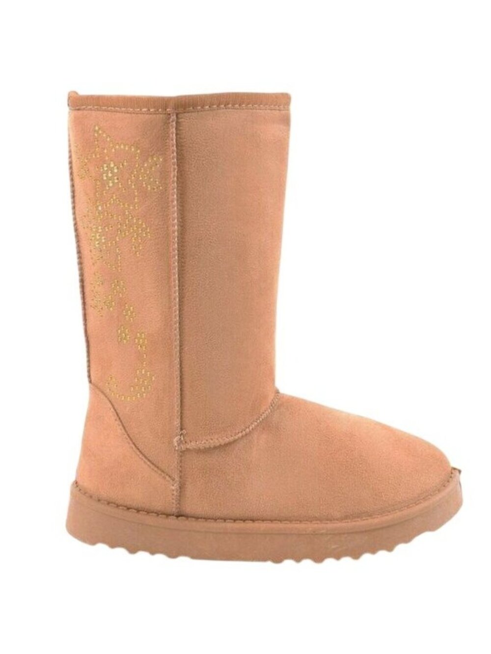 Via Pinky Sparkling Embellished Faux Shearling Suede Fleece Women's Bootie NEW